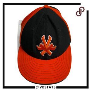 New Era Men's New York Fitted Cap Black Orange OS